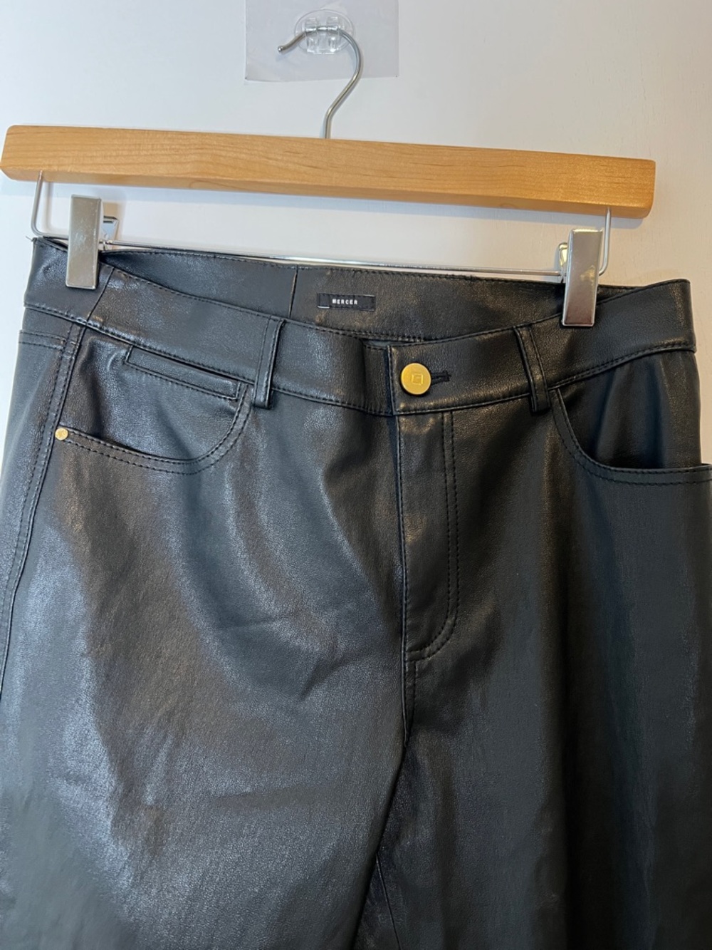 Lafayette 148 New York Mercer Skinny Genuine Leather Pants Size 4 - Picture 3 of 6